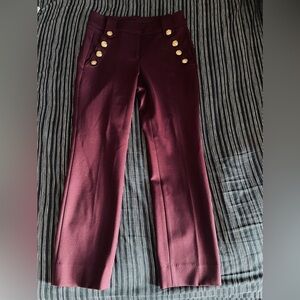WHBM white house black market Jolie burgundy pants
